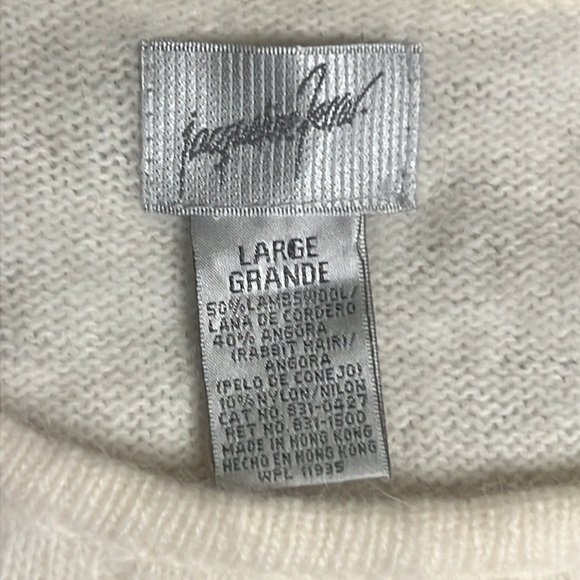 Jacqueline Ferrar Vintage Lambswool Rabbit Angora Shirt Sleeve Sweater EUC - Picture 4 of 11